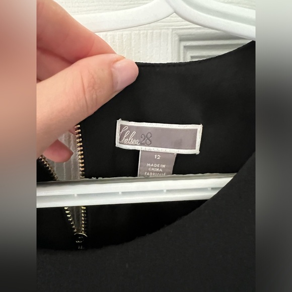 CHELSEA28 Black Mini Dress with Ruffles Size 12 - Picture 4 of 4